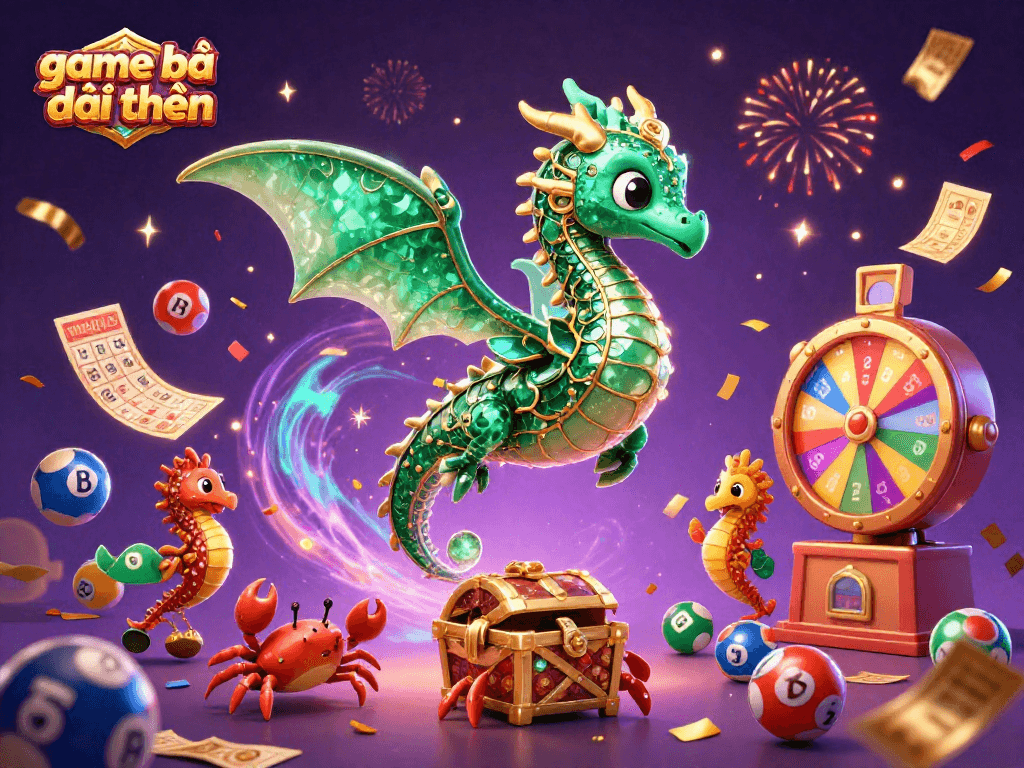 Experience thrilling game bài đổi thưởng in a vibrant casino scene with a sea dragon and treasures.