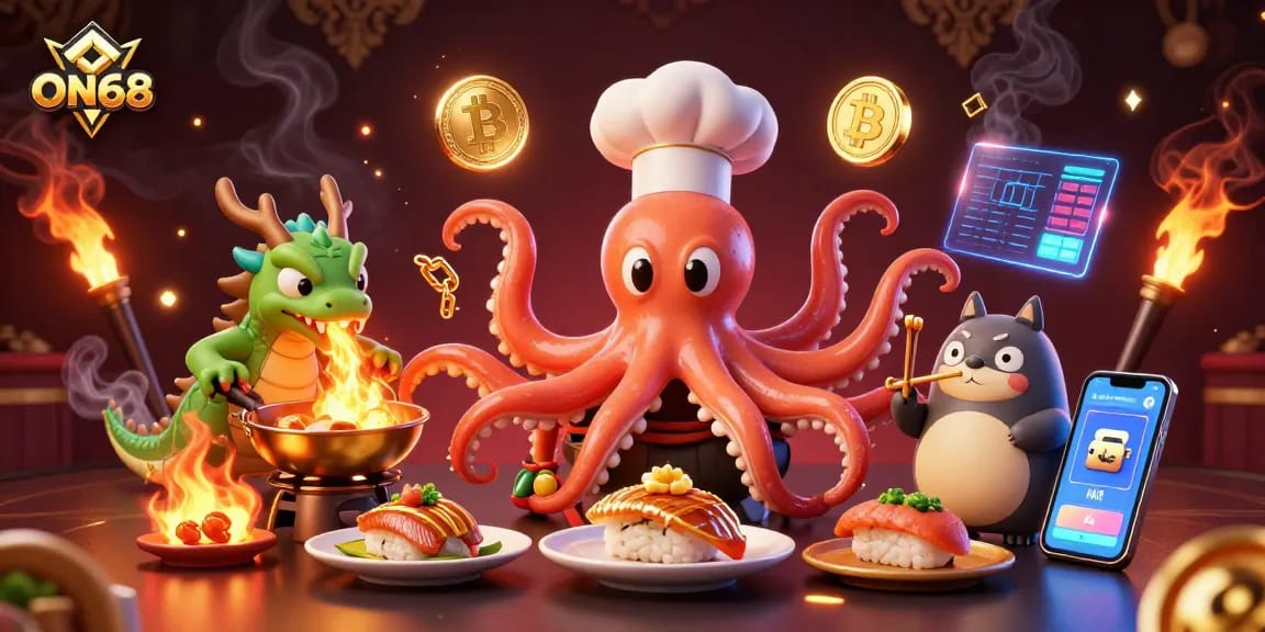 Bet on ON68 with exciting crypto and epic culinary adventures in this vibrant casino scene.