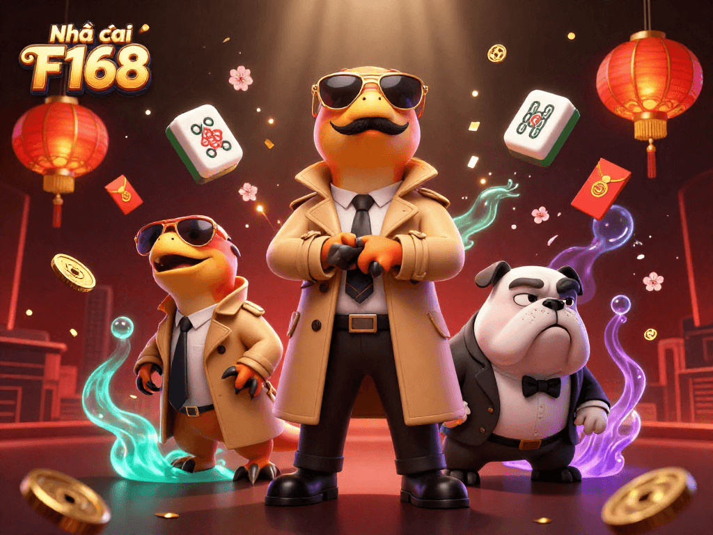 Experience luxury at Nhà cái F168 with raptors in disguise attempting entry to an exclusive casino lounge.