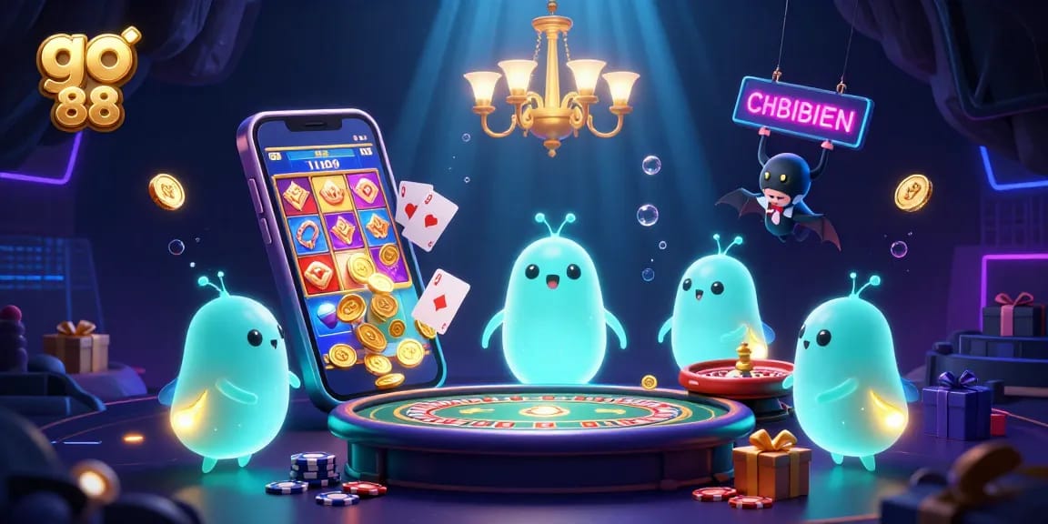 Experience exciting gameplay at go 88 with glowworms illuminating a vibrant cave casino scene.