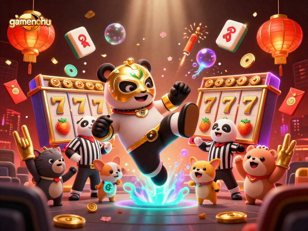 Engage with gamenohu's vibrant slots experience featuring dynamic characters and rich casino elements.