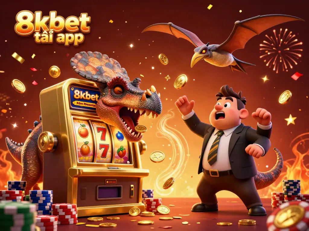 Experience big wins with 8xbet tải app featuring a pachycephalosaurus claiming jackpots.