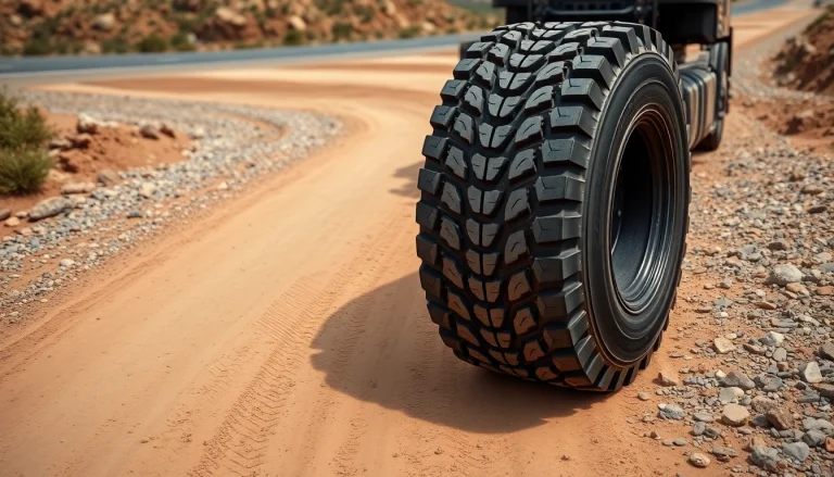 RR99 all-position truck tire showcased on diverse terrain, emphasizing durability and performance.