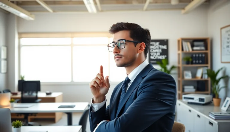 How to find my perfect career with a professional exploring options in a modern office.