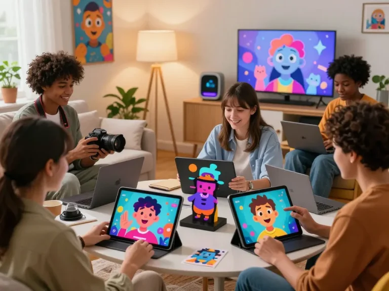 Users engaging with crush on ai characters in a vibrant digital landscape.