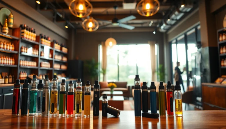 Find premium THC vape for sale near Manchester showcased in a cozy vape shop.