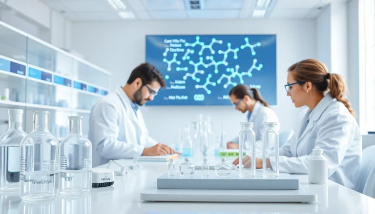 Explore peptides UK in a professional laboratory, highlighting research and synthesis.