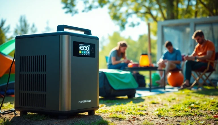 EcoFlow power station in an outdoor setting showcasing versatility and energy solutions.