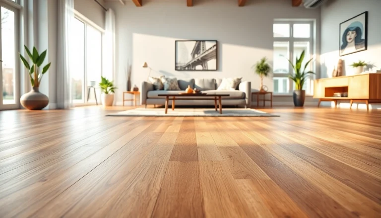 Enhance your space with durable vinyl plank flooring harmonizing modern design.