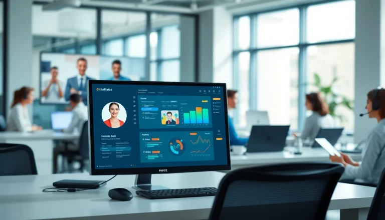 Optimized remote call control interface displayed on a computer, symbolizing effective communication.