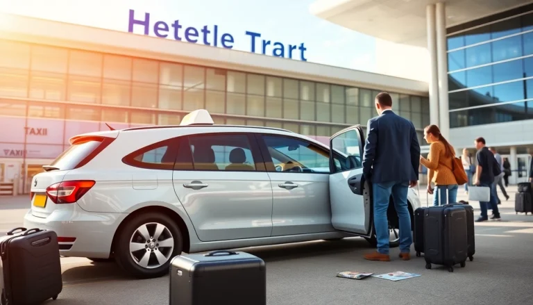 Efficient Nottingham to Heathrow Taxi service at bustling airport terminal.