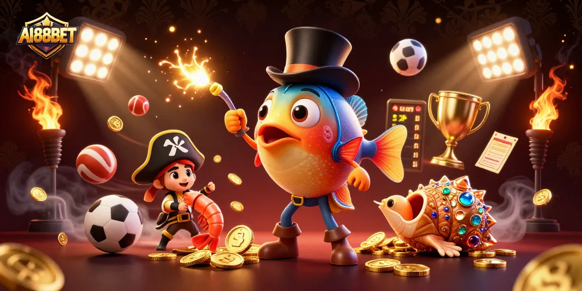 Play exciting games at AI88BET amidst dynamic casino elements and vibrant characters.