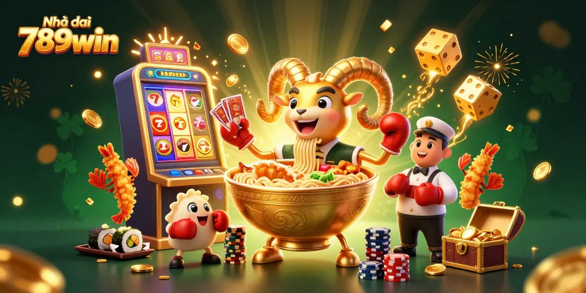 Engage with Nhà cái 789win and enjoy thrilling casino action in this colorful, dynamic illustration.